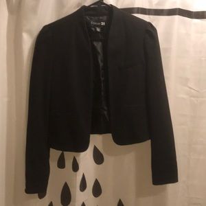 Black cropped blazer